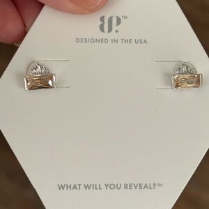 NIB Bomb Party Smokey topaz earrings